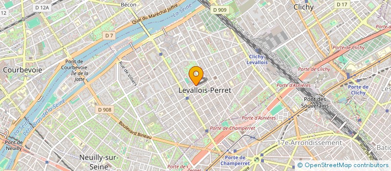 localisation de l'entreprise FINANCIERE D'HARDRICOURT à LEVALLOIS-PERRET