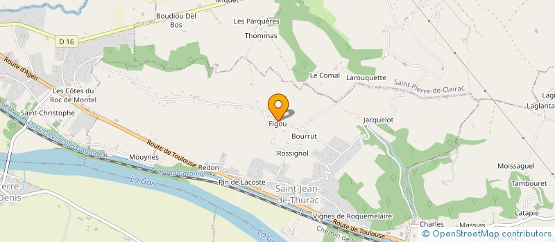 localisation de l'entreprise FINANCIERE D.P. à SAINT-JEAN-DE-THURAC