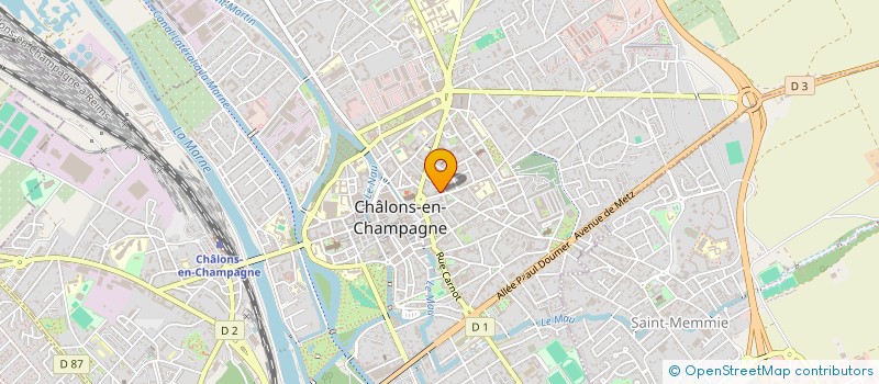 localisation de l'entreprise FINANCIERE D.P.I.  CHALONS-EN-CHAMPAGNE