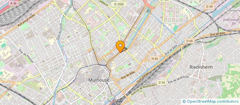 localisation de l'entreprise FINANCIERE DE BATELIERS  MULHOUSE