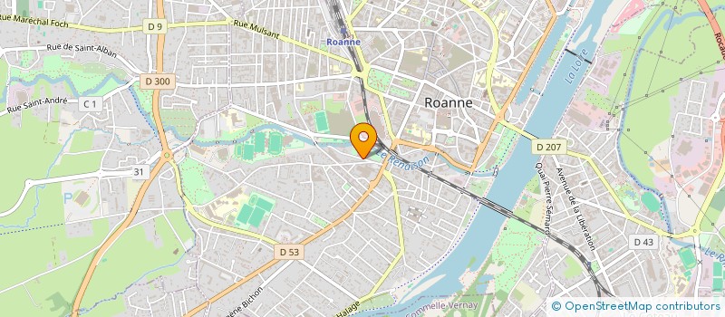 localisation de l'entreprise FINANCIERE DE FONTVAL  ROANNE