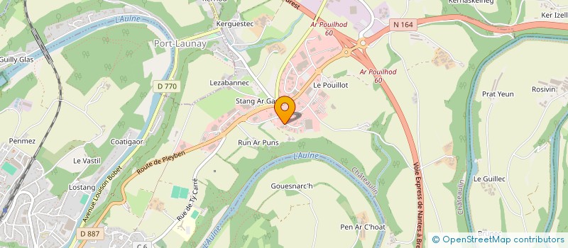 localisation de l'entreprise FINANCIERE DE KERLANNICK  CHATEAULIN