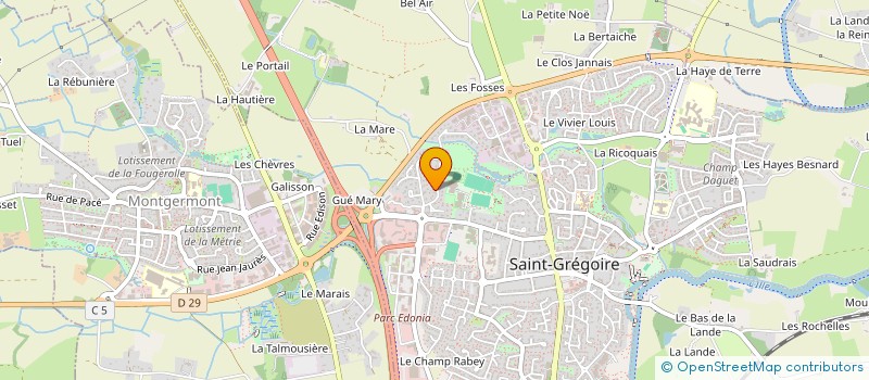 localisation de l'entreprise FINANCIERE DE L'OLIVET  SAINT-GREGOIRE