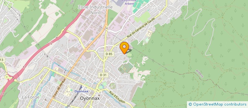 localisation de l'entreprise FINANCIERE DE LA BRETOUZE à OYONNAX