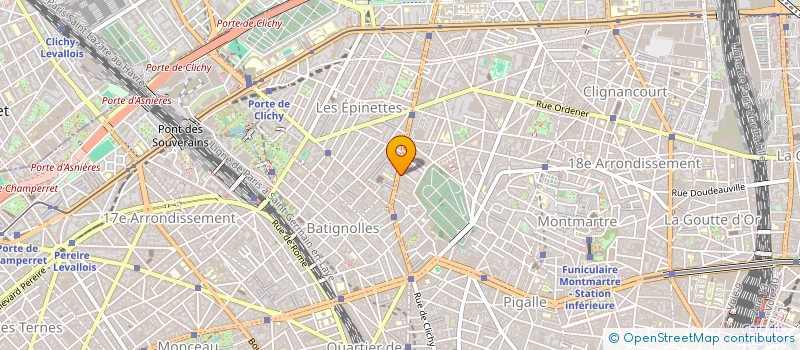 localisation de l'entreprise FINANCIERE DES BATIGNOLLES  PARIS