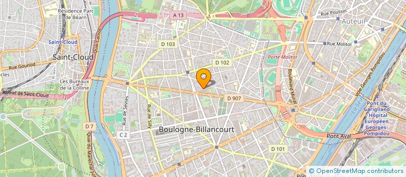 localisation de l'entreprise FINANCIERE DIBONA à BOULOGNE-BILLANCOURT