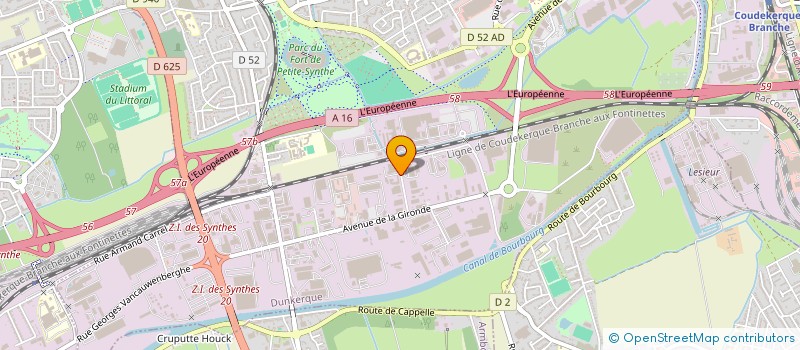 localisation de l'entreprise FINANCIERE DU PRE AUX CHENES à DUNKERQUE