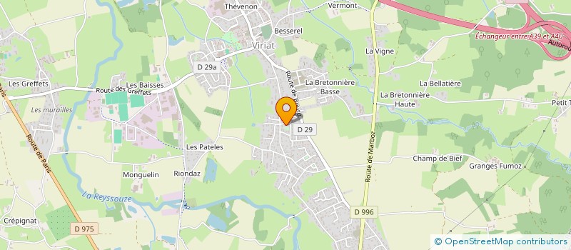 localisation de l'entreprise FINANCIERE DUBOIS à VIRIAT
