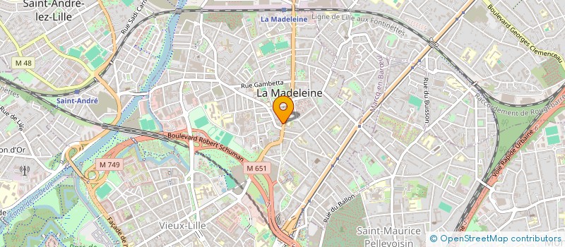 localisation de l'entreprise FINANCIERE DUBOIS à LA MADELEINE