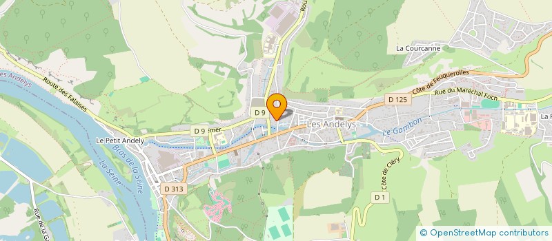 localisation de l'entreprise FINANCIERE FAMILIALE DE CONSEIL GESTION ET PARTICIPATION - 2FCGP  LES ANDELYS