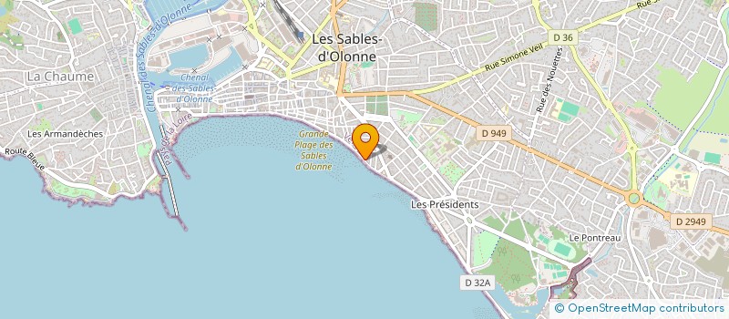 localisation de l'entreprise FINANCIERE FHC à LES SABLES-D'OLONNE
