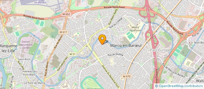 localisation de l'entreprise FINANCIERE FORET à MARCQ-EN-BARŒUL