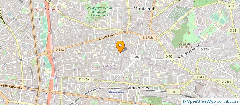 localisation de l'entreprise FINANCIERE G.J à MONTREUIL