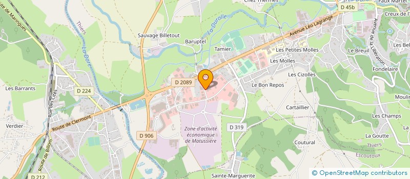 localisation de l'entreprise FINANCIERE GORCE ELODIE (F.G.E.)  THIERS