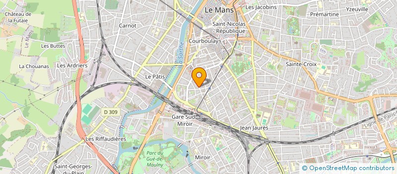 localisation de l'entreprise FINANCIERE GOSSELIN  LE MANS