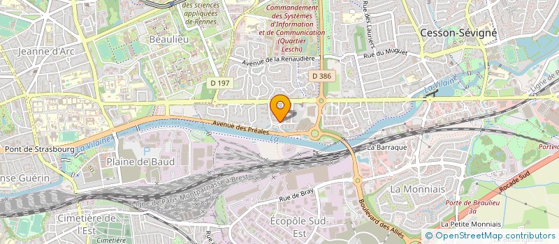 localisation de l'entreprise FINANCIERE GROUPE SECOB  CESSON-SEVIGNE