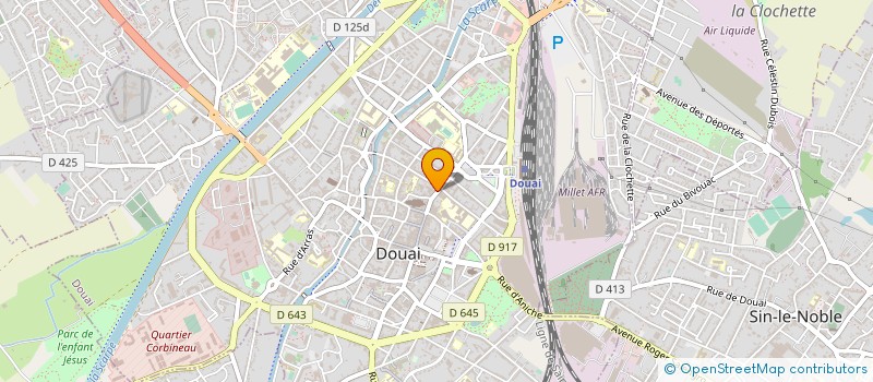 localisation de l'entreprise FINANCIERE H.J.L. à DOUAI
