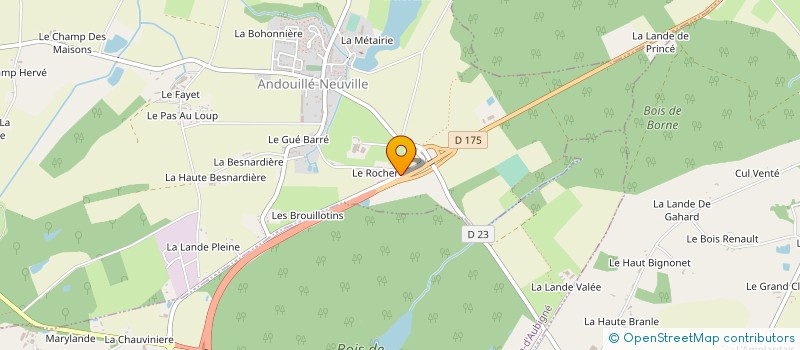 localisation de l'entreprise FINANCIERE J.M.G.  ANDOUILLE-NEUVILLE