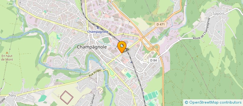 localisation de l'entreprise FINANCIERE JACQUES COLAS à CHAMPAGNOLE
