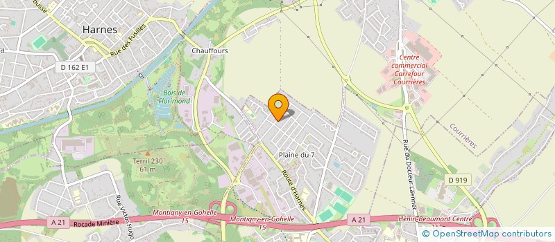 localisation de l'entreprise FINANCIERE JCP à MONTIGNY EN GOHELLE