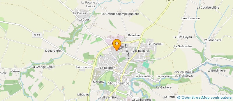 localisation de l'entreprise FINANCIERE JFM à MOUCHAMPS