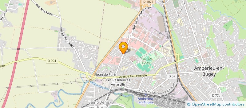 localisation de l'entreprise FINANCIERE JMF à AMBERIEU-EN-BUGEY