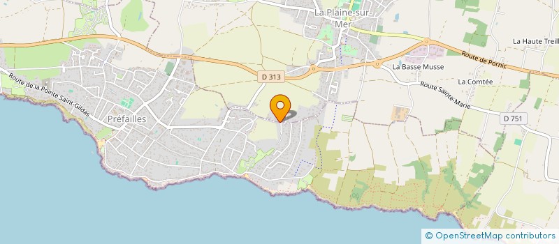 localisation de l'entreprise FINANCIERE JPM à LA PLAINE-SUR-MER
