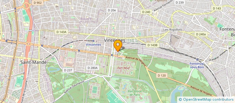 localisation de l'entreprise FINANCIERE JSB à VINCENNES