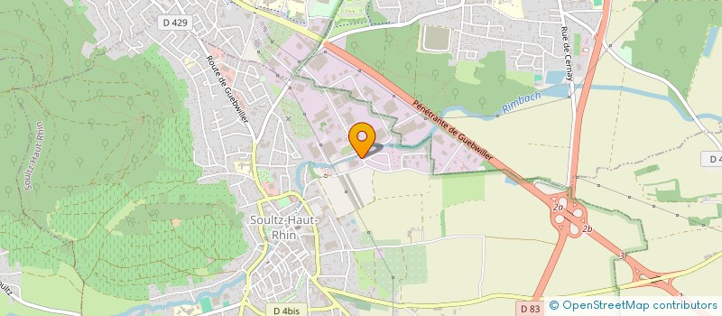 localisation de l'entreprise FINANCIERE JTB  SOULTZ-HAUT-RHIN