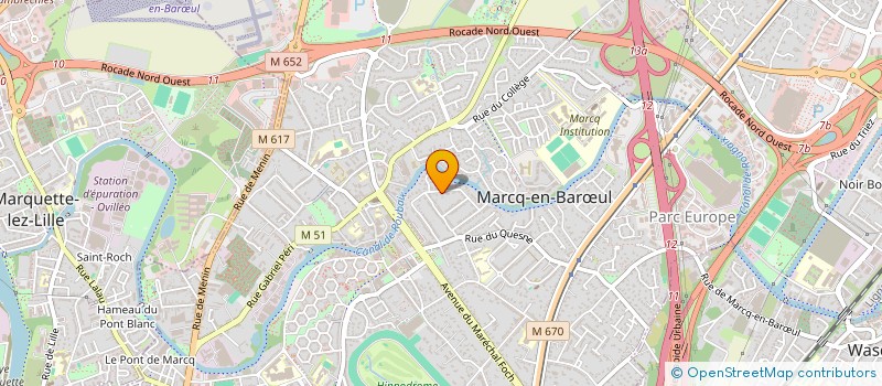 localisation de l'entreprise FINANCIERE KEAN à MARCQ-EN-BARŒUL
