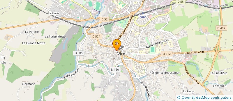 localisation de l'entreprise FINANCIERE LE TRIANGLE  VIRE-NORMANDIE