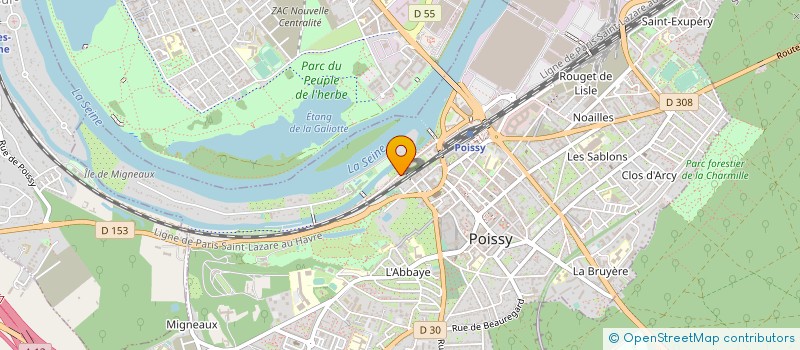 localisation de l'entreprise FINANCIERE LGU-CBO  POISSY