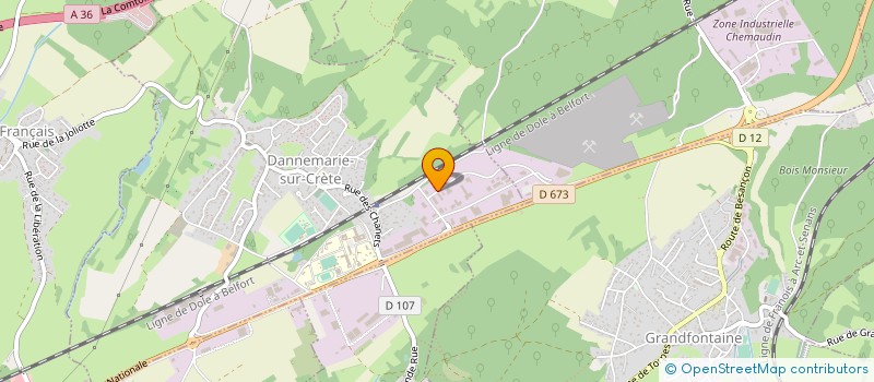 localisation de l'entreprise FINANCIERE LOMBILLA  DANNEMARIE-SUR-CRETE