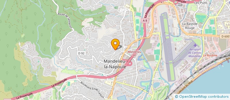 localisation de l'entreprise FINANCIERE MARCHOU à MANDELIEU-LA-NAPOULE