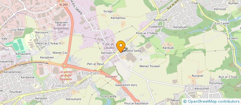 localisation de l'entreprise FINANCIERE MB à GUIPAVAS