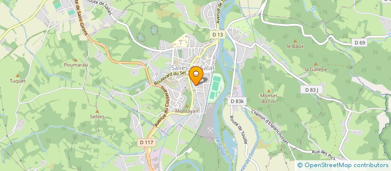 localisation de l'entreprise FINANCIERE MEYRIEU à SALIES-DU-SALAT