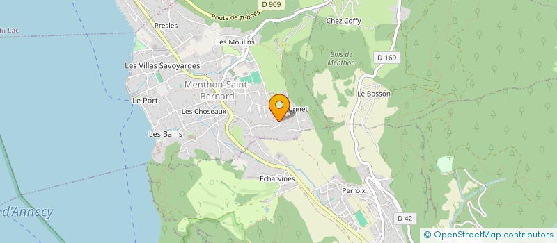 localisation de l'entreprise FINANCIERE MJ  MENTHON-SAINT-BERNARD