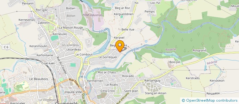 localisation de l'entreprise FINANCIERE MONFORT  QUIMPERLE