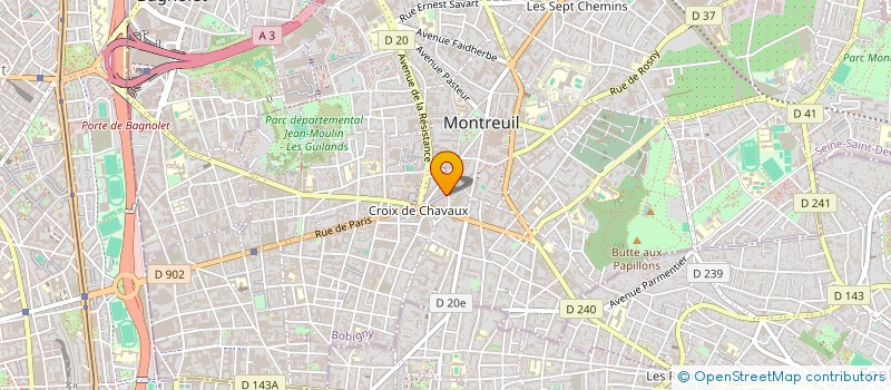 localisation de l'entreprise FINANCIERE MONTEIL à MONTREUIL