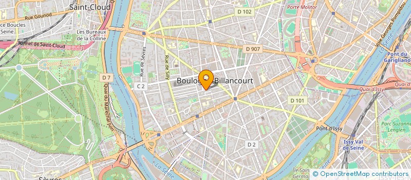 localisation de l'entreprise FINANCIERE MP à BOULOGNE-BILLANCOURT