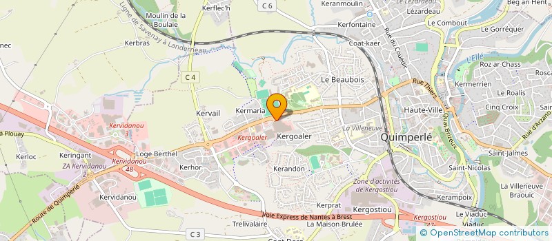 localisation de l'entreprise FINANCIERE MSB  QUIMPERLE