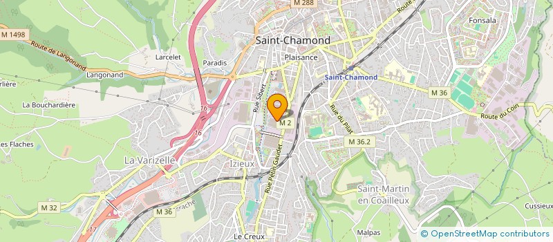 localisation de l'entreprise FINANCIERE MYLL  SAINT-CHAMOND