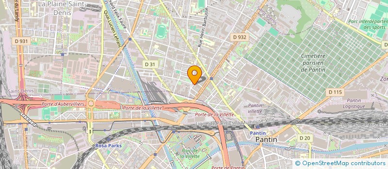 localisation de l'entreprise FINANCIERE OBRAS  AUBERVILLIERS