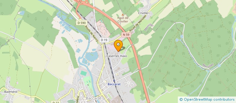 localisation de l'entreprise FINANCIERE P. LECOMTE  BACCARAT