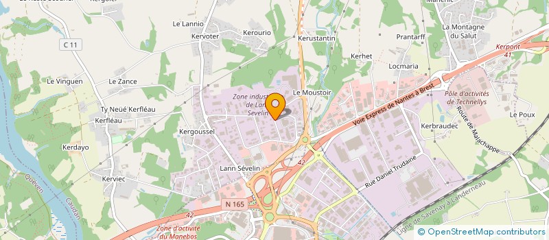 localisation de l'entreprise FINANCIERE PELIZZARI à CAUDAN