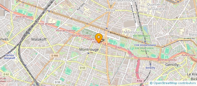 localisation de l'entreprise FINANCIERE PENTA  MONTROUGE