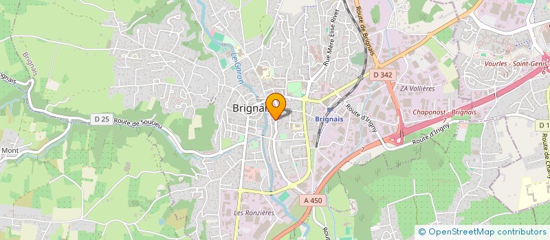 localisation de l'entreprise FINANCIERE PODEROS à BRIGNAIS