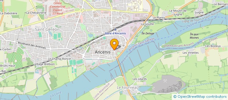 localisation de l'entreprise FINANCIERE POILANE  ANCENIS-SAINT-GEREON