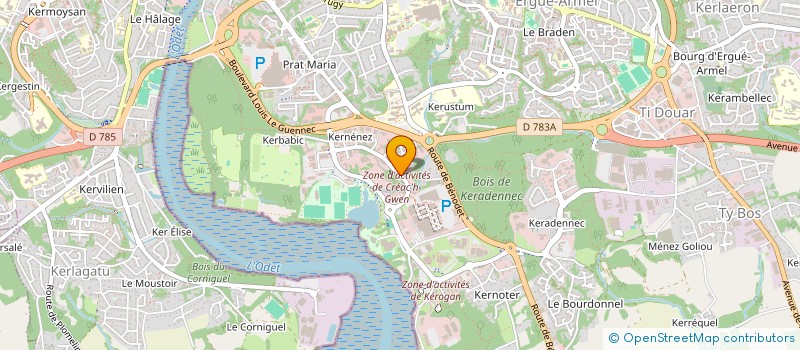 localisation de l'entreprise FINANCIERE POLARIS à QUIMPER