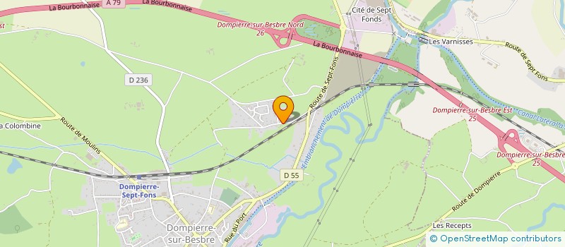 localisation de l'entreprise FINANCIERE POTIER à DOMPIERRE-SUR-BESBRE